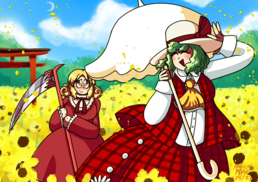 Elly and Yuuka in the Garden of the Sun together.